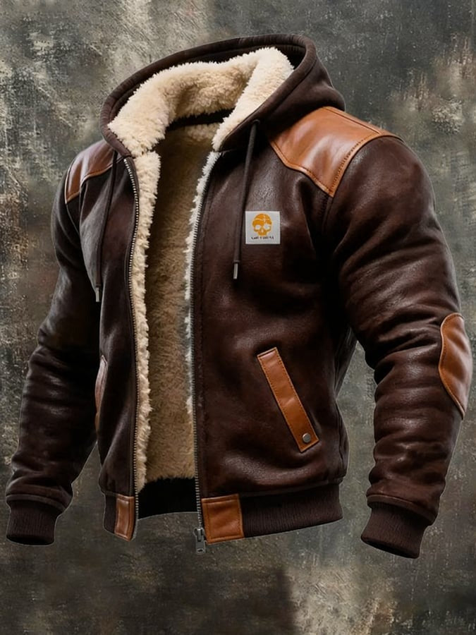 Cazadora de invierno con detalles de piel