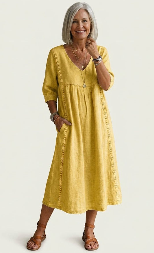 Juliette | Vestido maxi elegante de corte en A