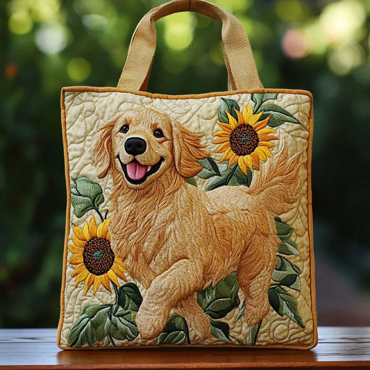Rebecka – Bolso tote acolchado con motivo de perro bordado