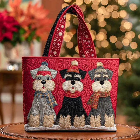 Ingrid – Bolso tote acolchado con motivo de schnauzer