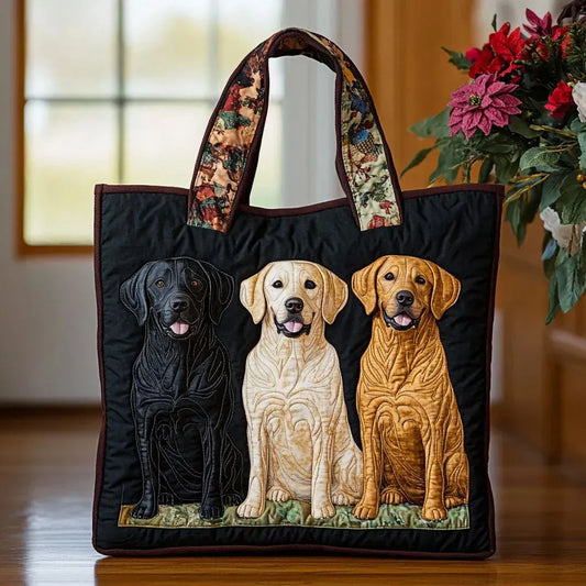 Malin – Bolso tote acolchado con apliques de labrador