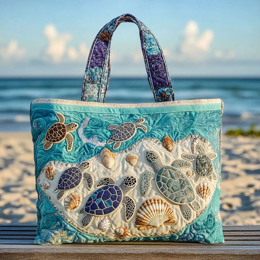 Beata – Bolso tote acolchado hecho a mano con motivo marino