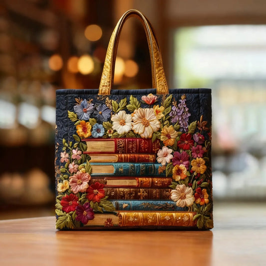 Viveka – Bolso de tela acolchado con flores bordadas