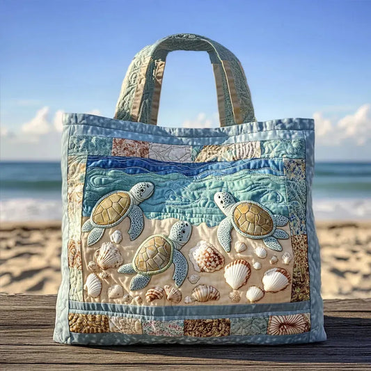 Solveig – Bolso tote acolchado hecho a mano con motivo marino