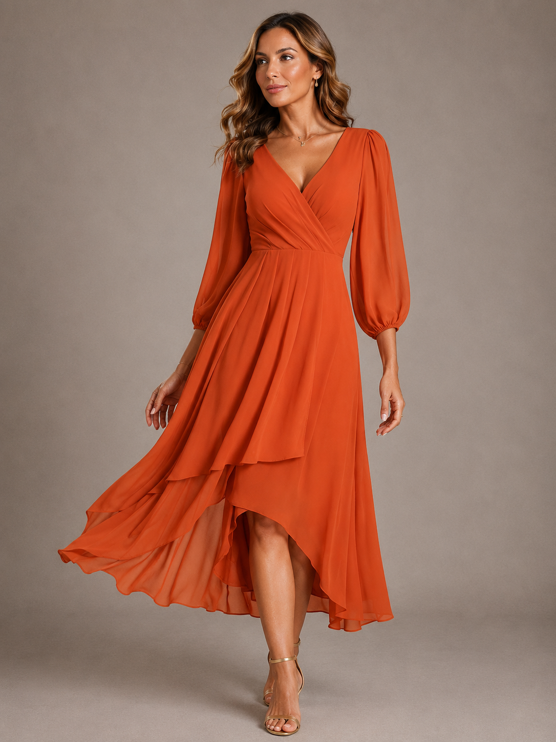 Mia™ | Vestido largo elegante con escote en V