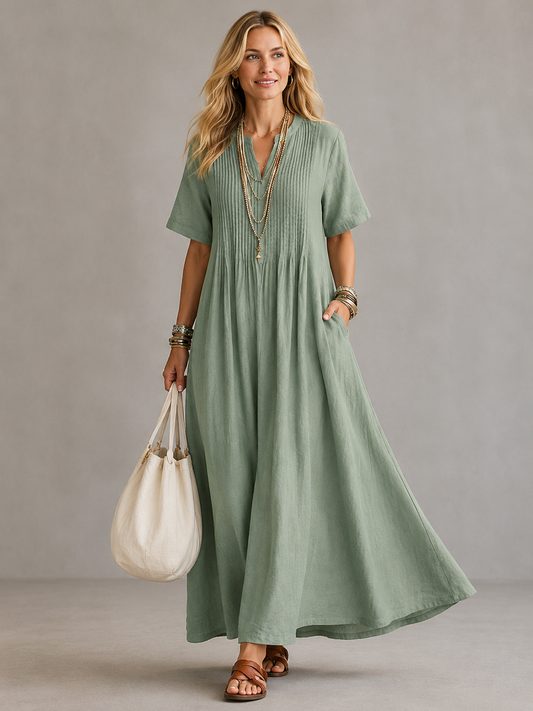 Nathalia™ | Vestido plisado