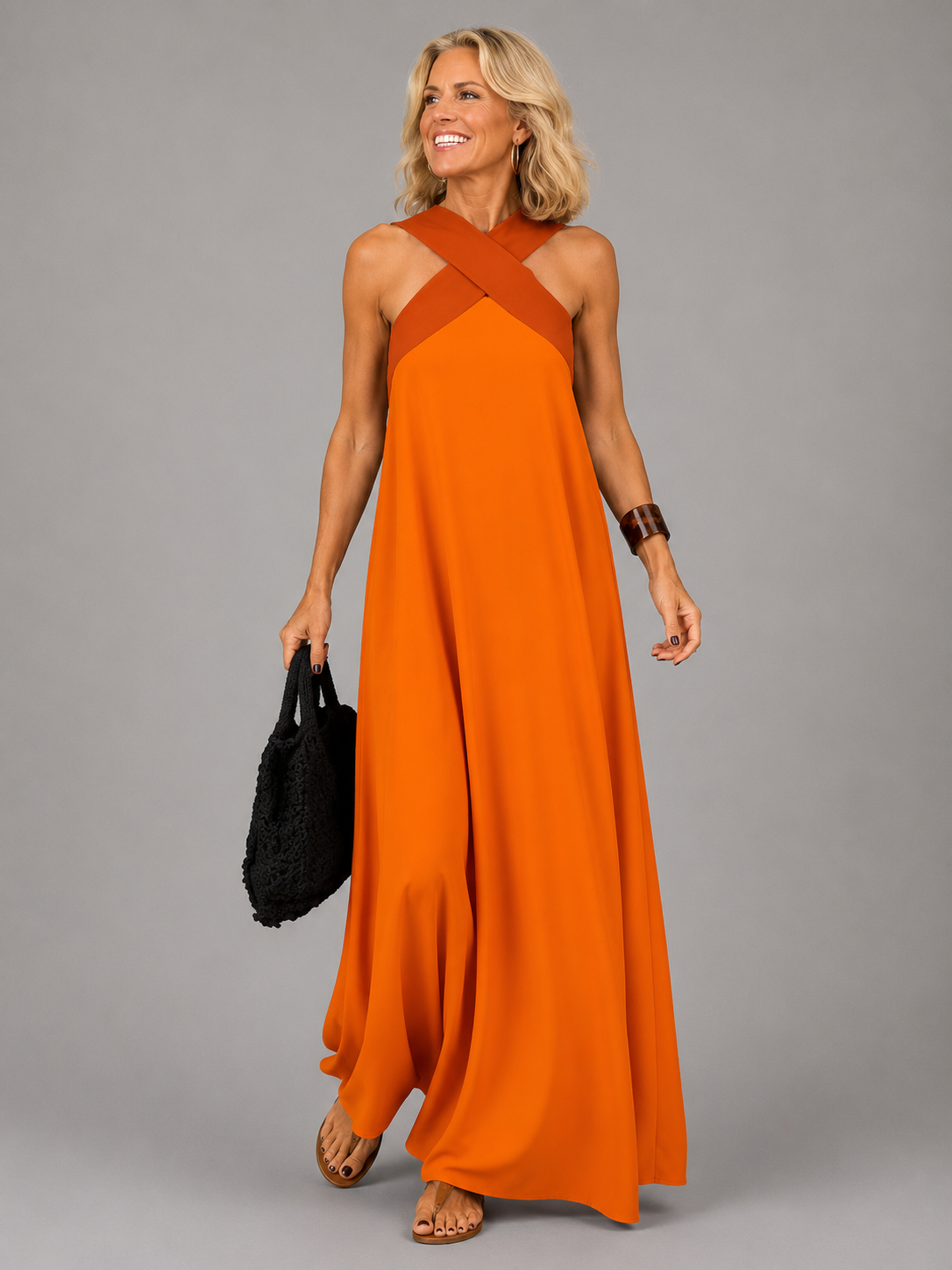 Velora™ | Vestido maxi elegante de escote cruzado