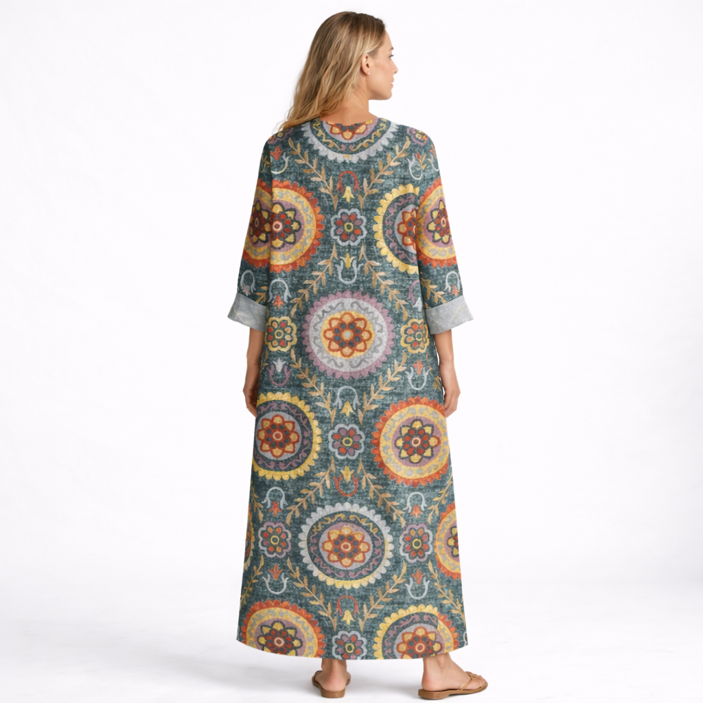 Vestido midi con estampado geométrico Elia