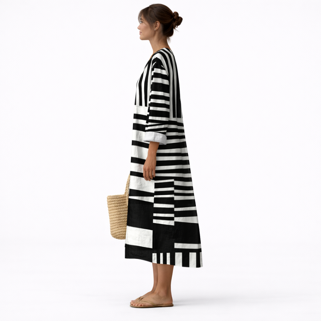 Vestido con estampado gráfico Lara