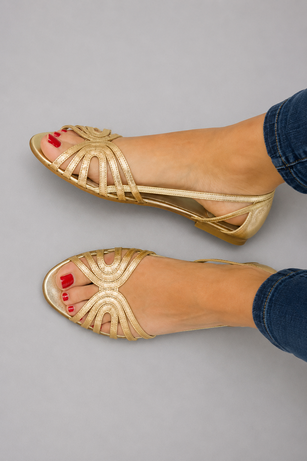 Leonor™ | Sandalias Doradas Luz de Verano