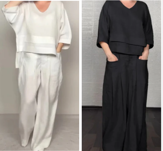 Clara | Conjunto Minimalista Amplio en Dos Piezas