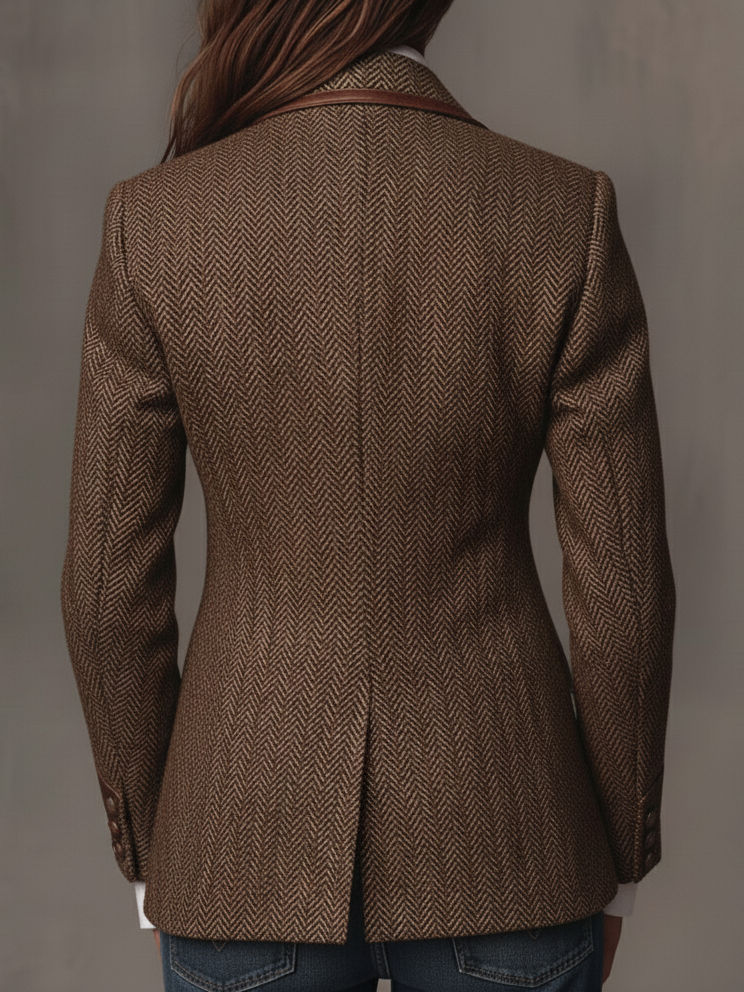 Gisèle | Blazer de Paneles con Estampado de Espiga