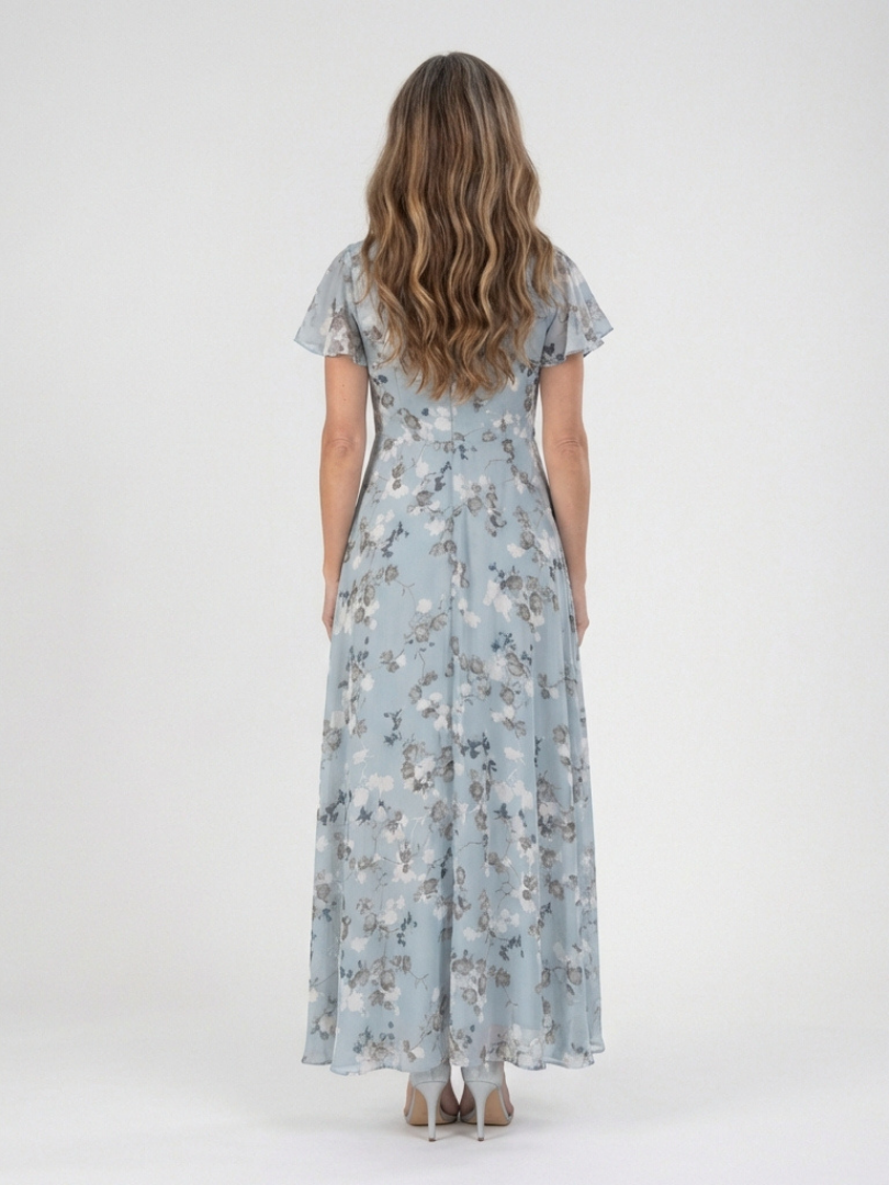 Ismeria | Vestido maxi floral de gasa