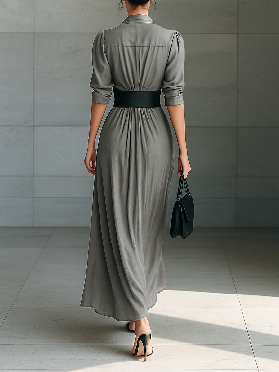 Zéphyrine | Vestido largo plisado