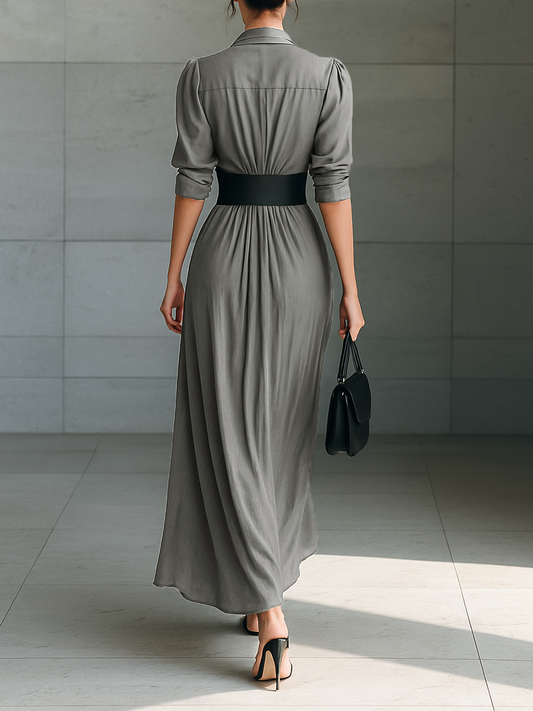 Zéphyrine | Vestido largo plisado