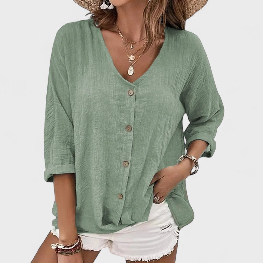 Anna - Blusa de Lino de Verano