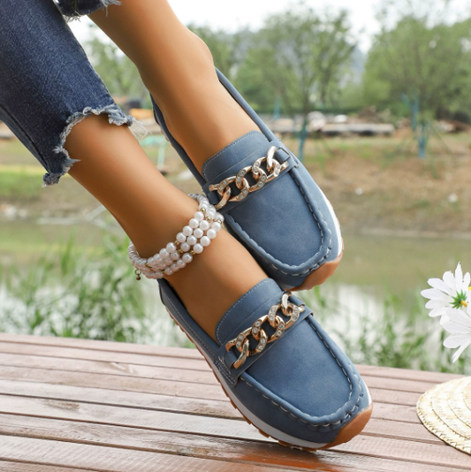 Elsa | Mocasines ortopédicos con hebilla de diamantes