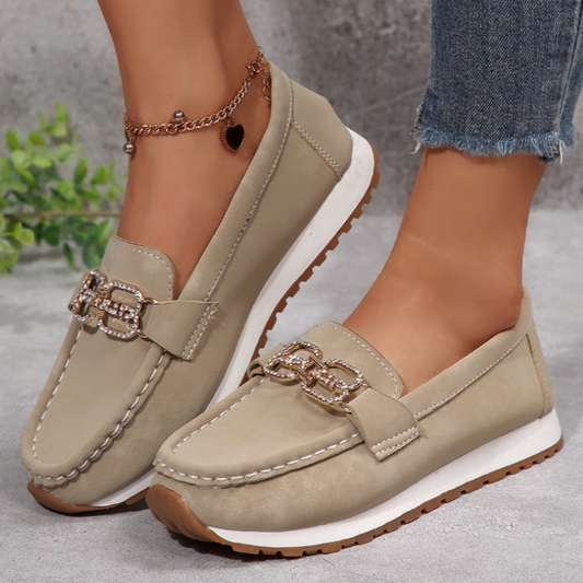 Ema | Mocasines chic con hebilla de diamantes