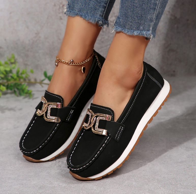 Ema | Mocasines chic con hebilla de diamantes