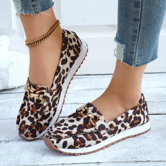 Eva | Mocasines con estampado de leopardo
