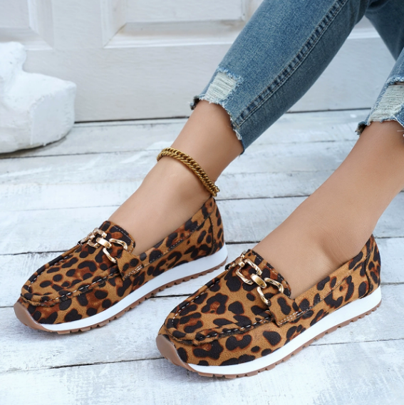 Eva | Mocasines con estampado de leopardo