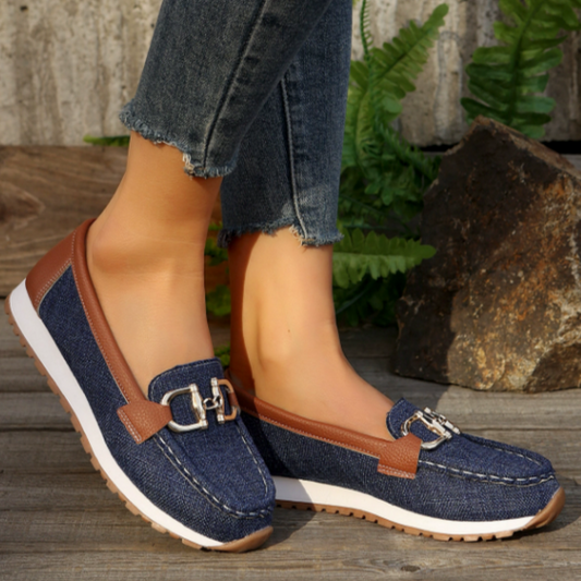 Esmeralda | Mocasines planos con hebilla