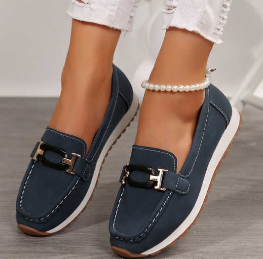 Emilia | Mocasines con cadena entrelazada