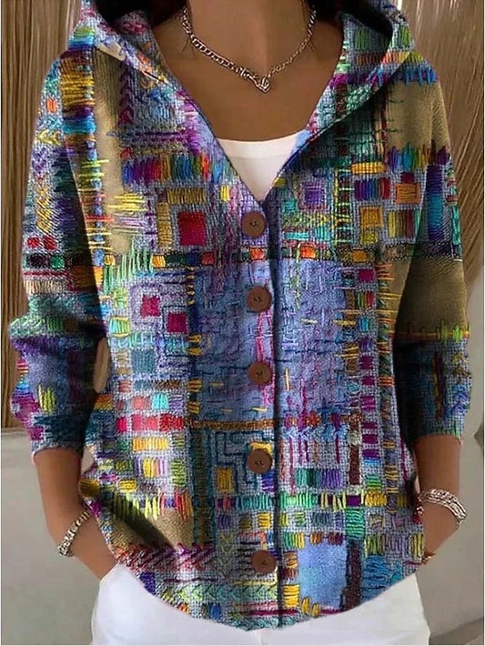 Opal | Camisa con capucha y estampado artístico