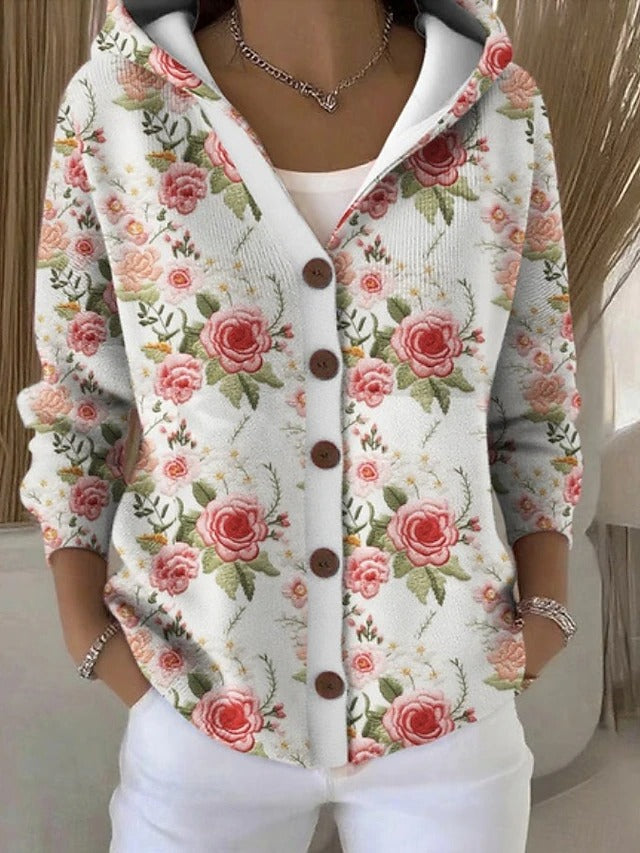 Opal | Camisa con capucha y estampado artístico