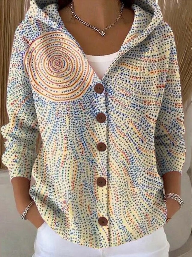 Opal | Camisa con capucha y estampado artístico