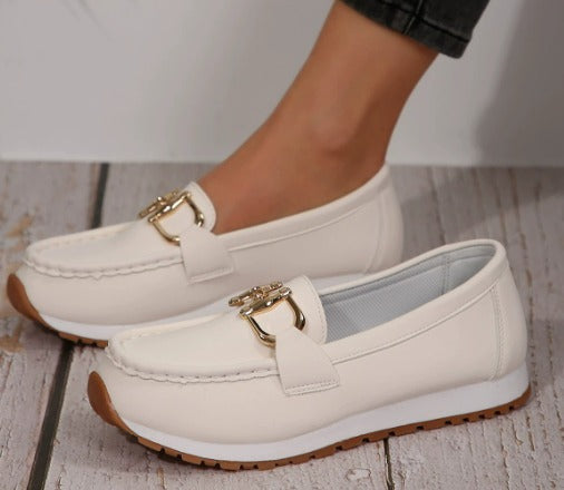 Esmeralda | Mocasines planos con hebilla
