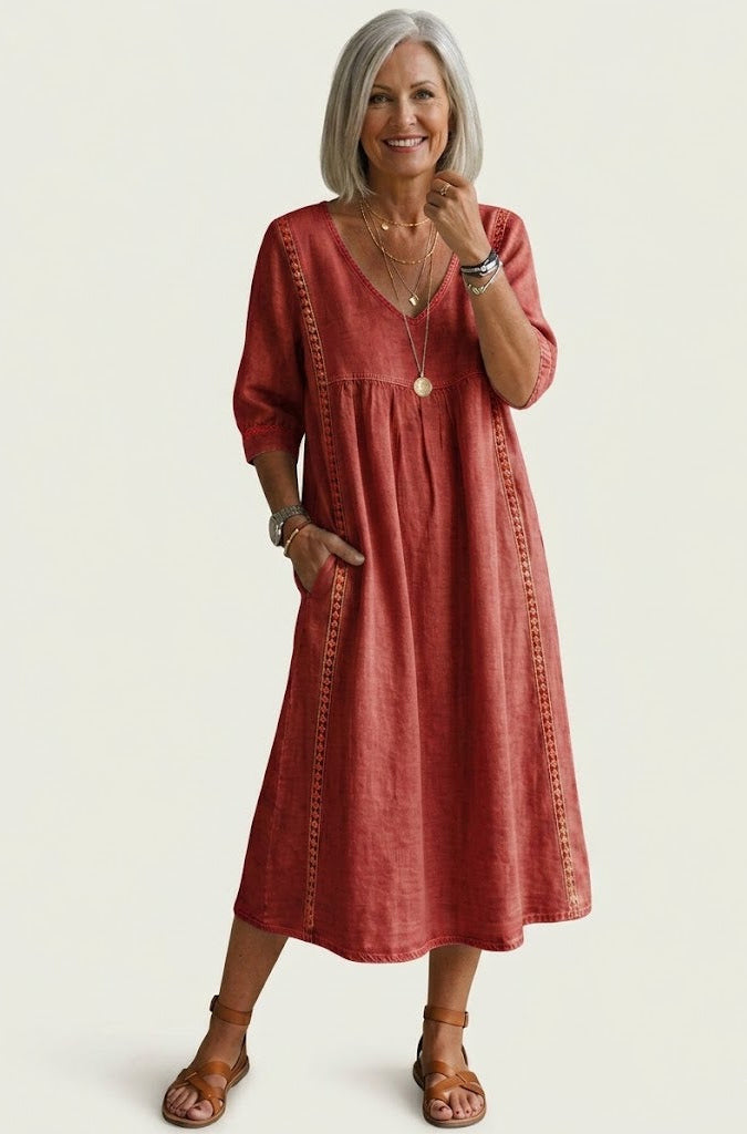 Juliette | Vestido maxi elegante de corte en A