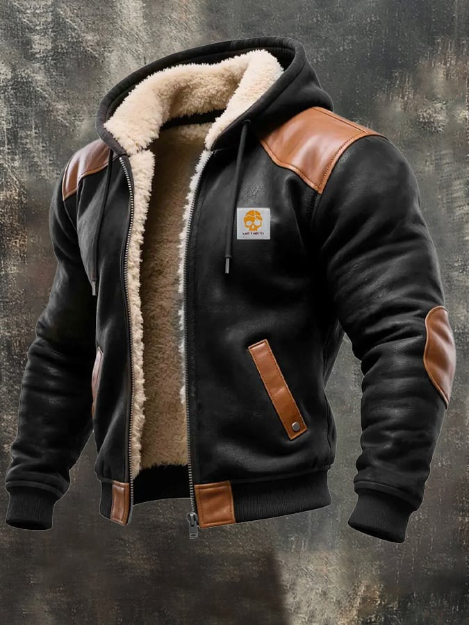 Cazadora de invierno con detalles de piel