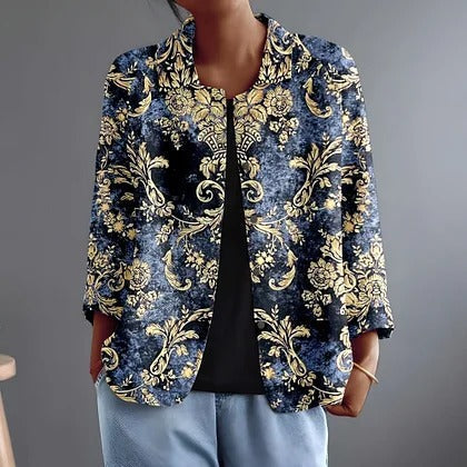 Suzanne | Chaqueta abierta con estampado ornamental