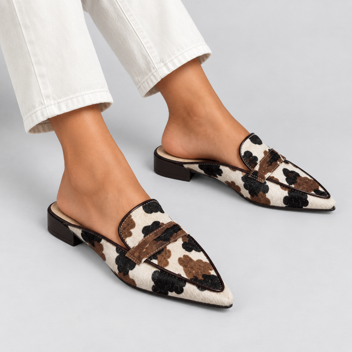 Maria | Mocasines Cómodos con Estampado de Vaca