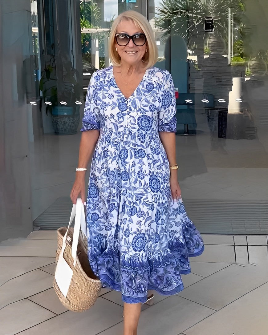 Keisha | Vestido floral con escote en V