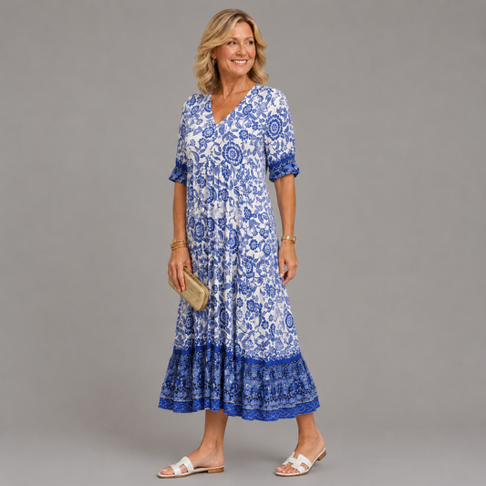 Keisha | Vestido floral con escote en V