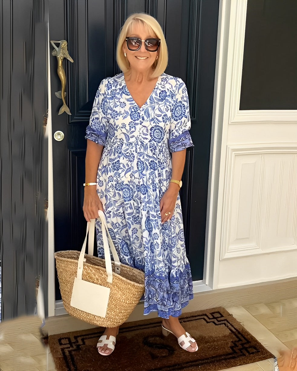 Keisha | Vestido floral con escote en V