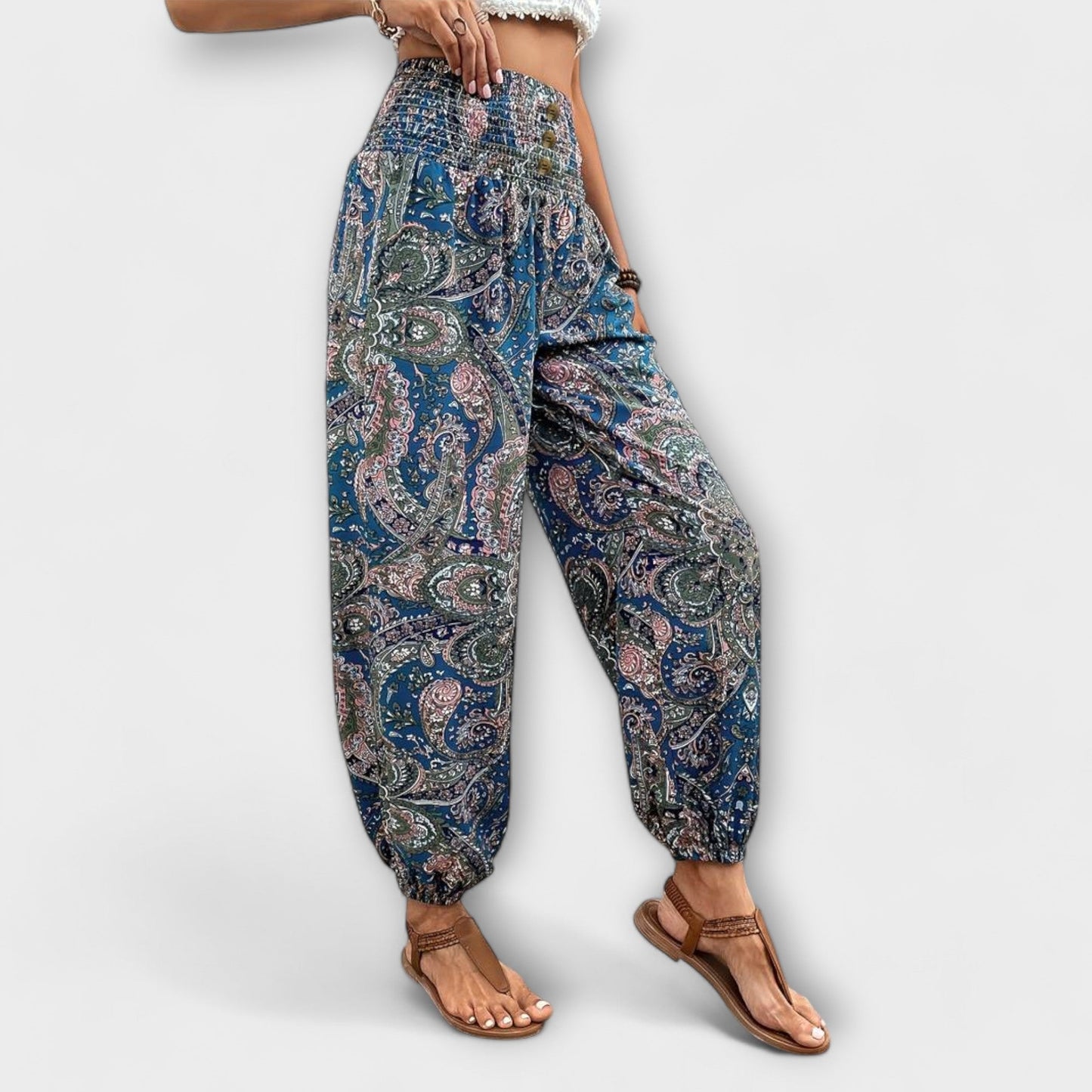 Scarlett - Pantalones con patrón étnico