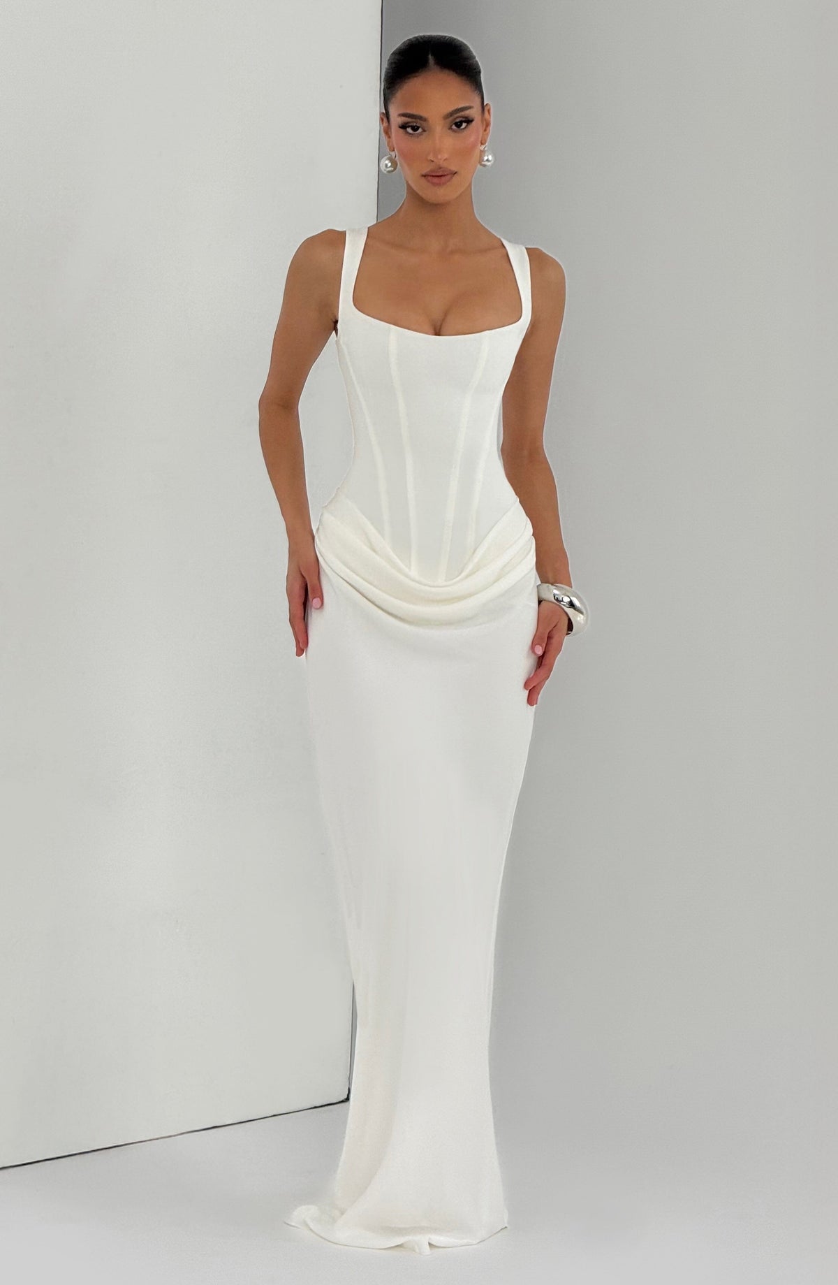 Éléonore | Vestido maxi con escote cuadrado