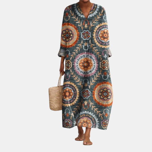 Vestido midi con estampado geométrico Elia