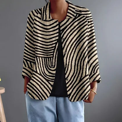 Hazel | Blazer abierto de rayas