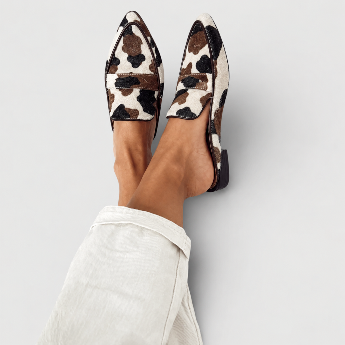Maria | Mocasines Cómodos con Estampado de Vaca