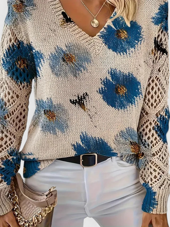 Bronwen | Jerséi calado con estampado floral