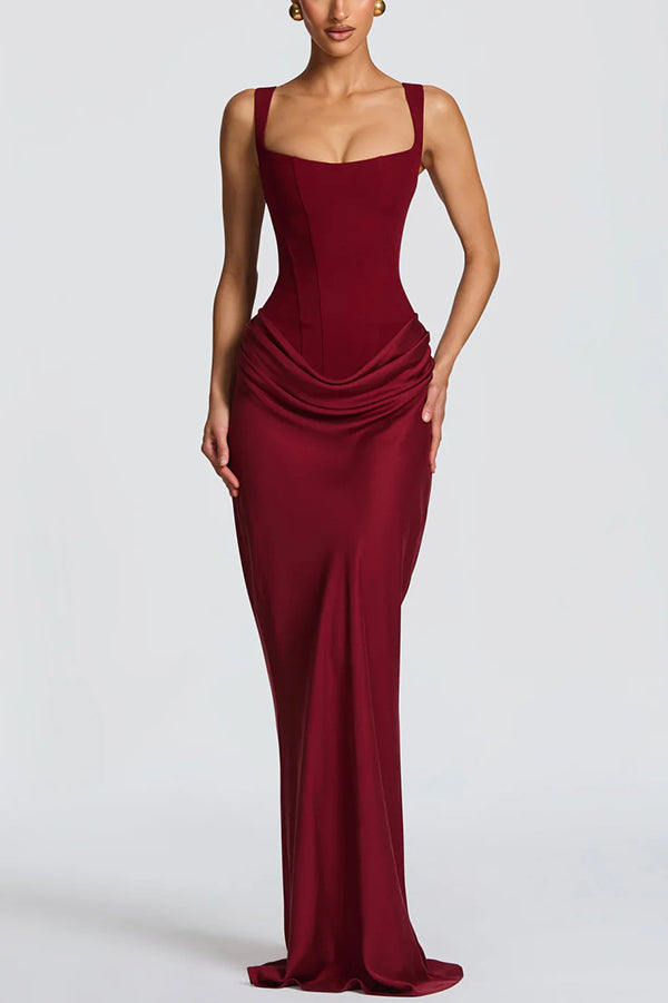 Éléonore | Vestido maxi con escote cuadrado
