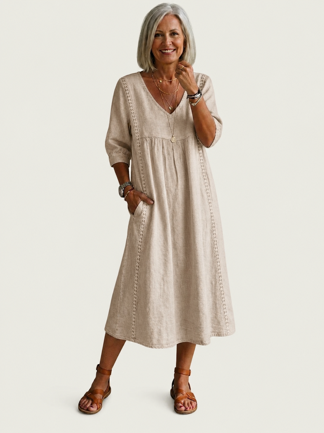 Juliette | Vestido maxi elegante de corte en A