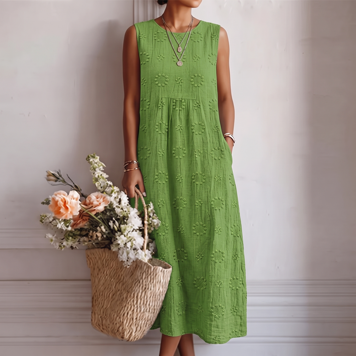 Vestido midi fresco para el día a día Olivia