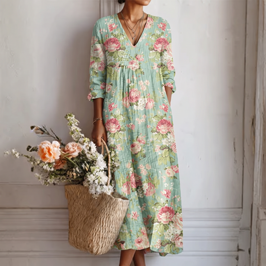 Vestido con fino estampado floral Vilma