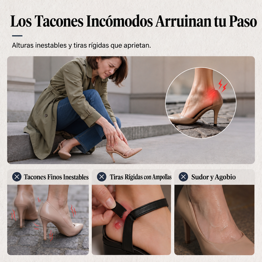 Los tacones incómodos arruinan tu paso