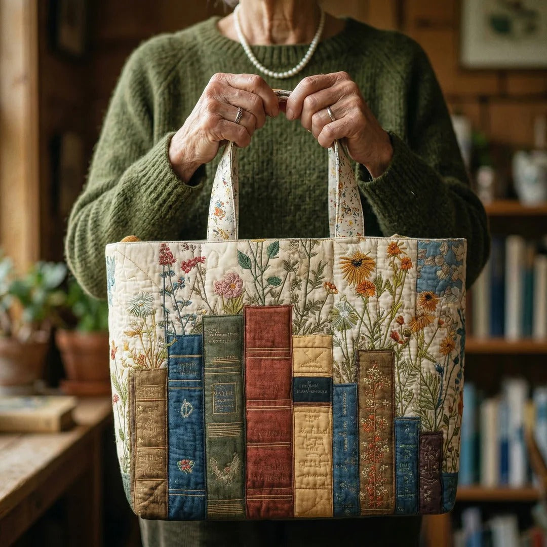 Sonja – Bolso tote acolchado con estampado botánico